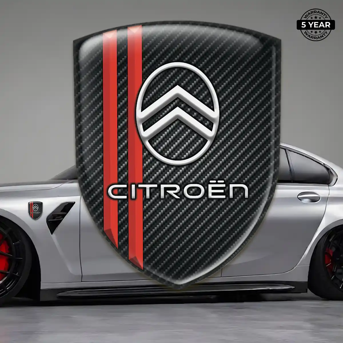 Citroen Vehicle Logo Sticker Premium Dome