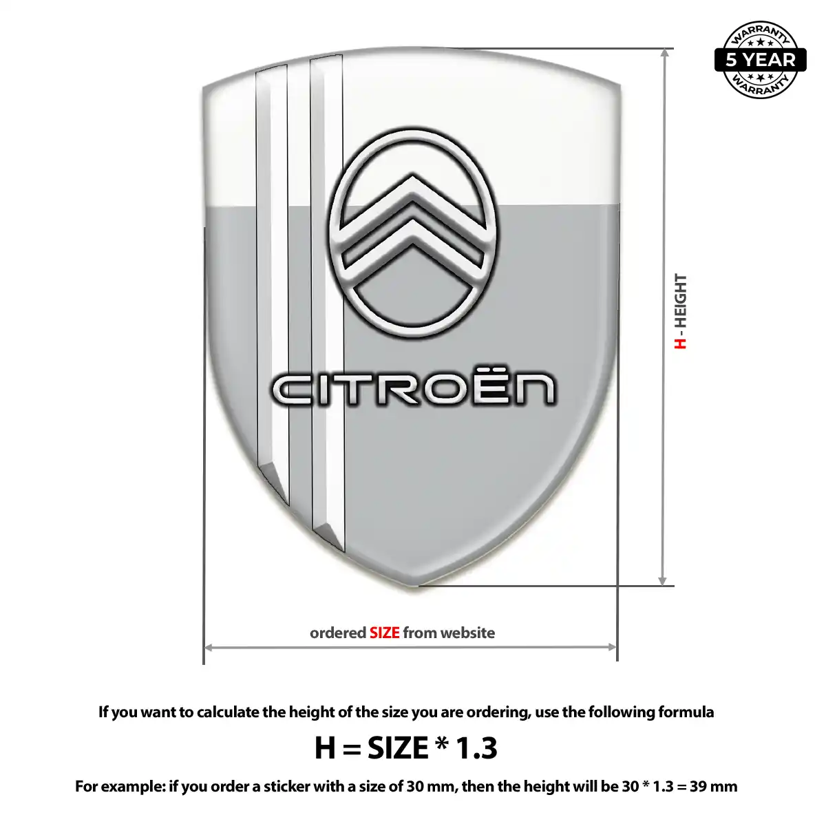 Citroen Vehicle Logo Sticker Prime Quality