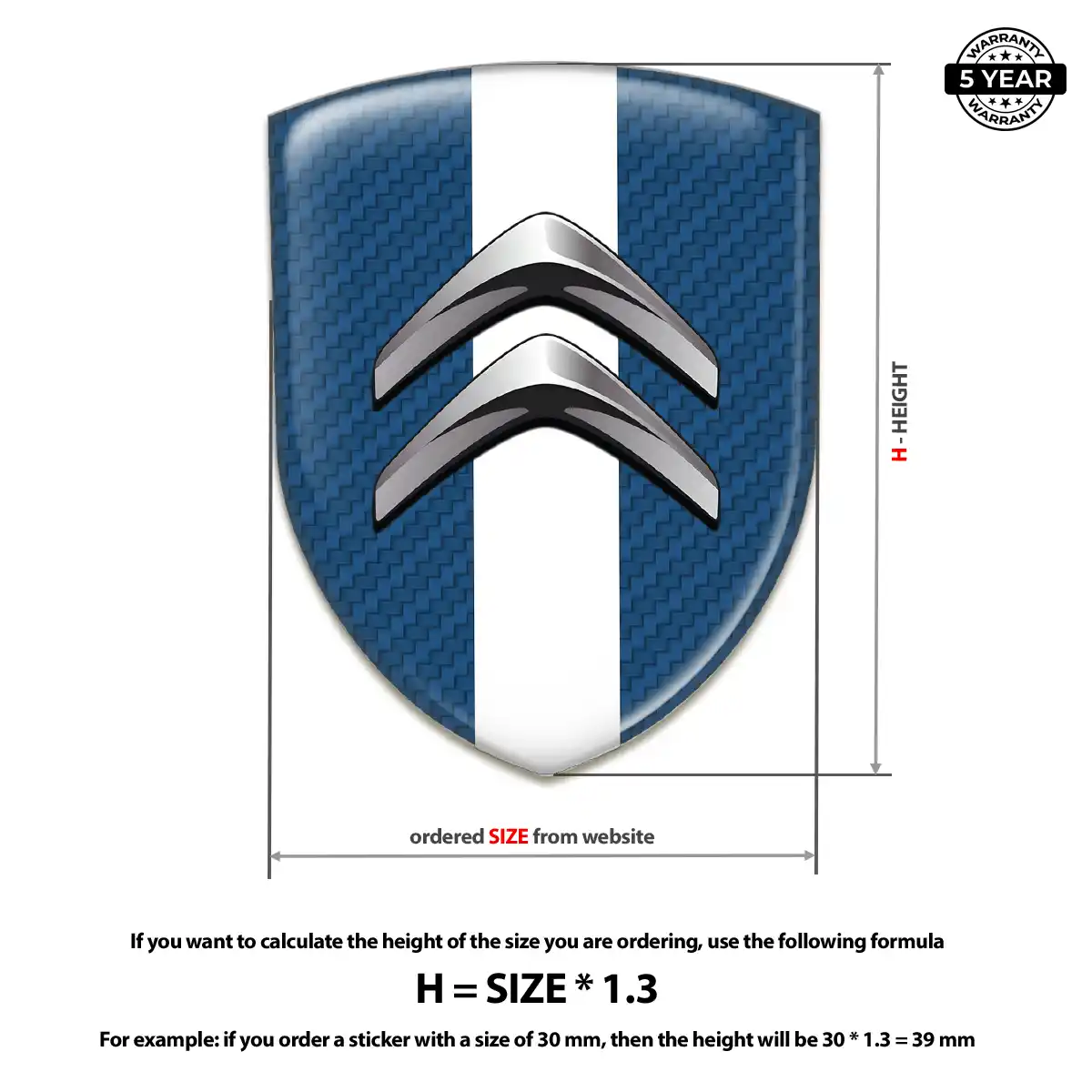 Citroen Vehicle Logo Sticker Signature Grade