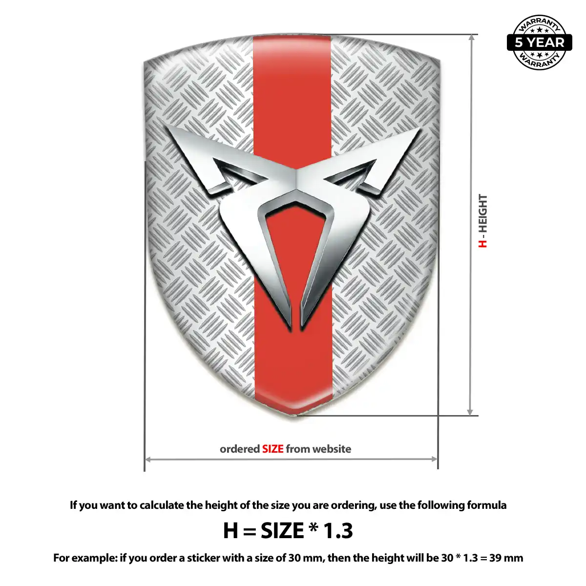 Cupra 3D Badge Sticker Elite Finish