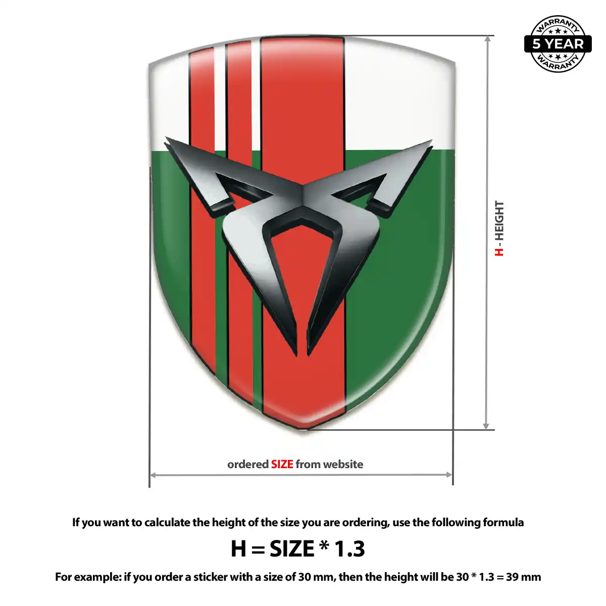 Cupra 3D Badge Sticker Prime Quality