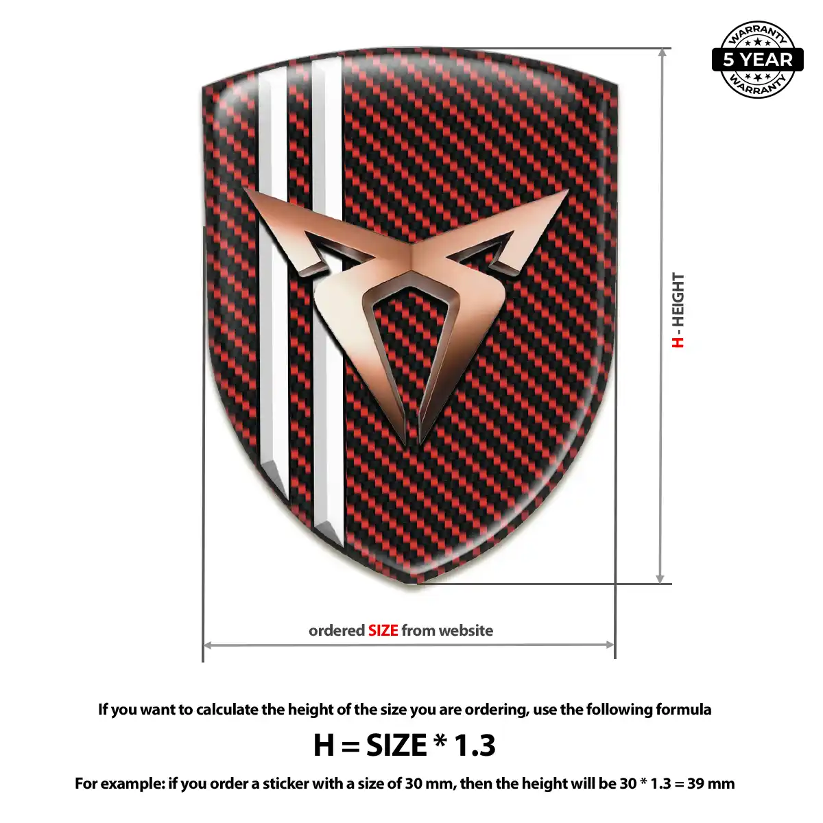 Cupra 3D Badge Sticker Refined Design