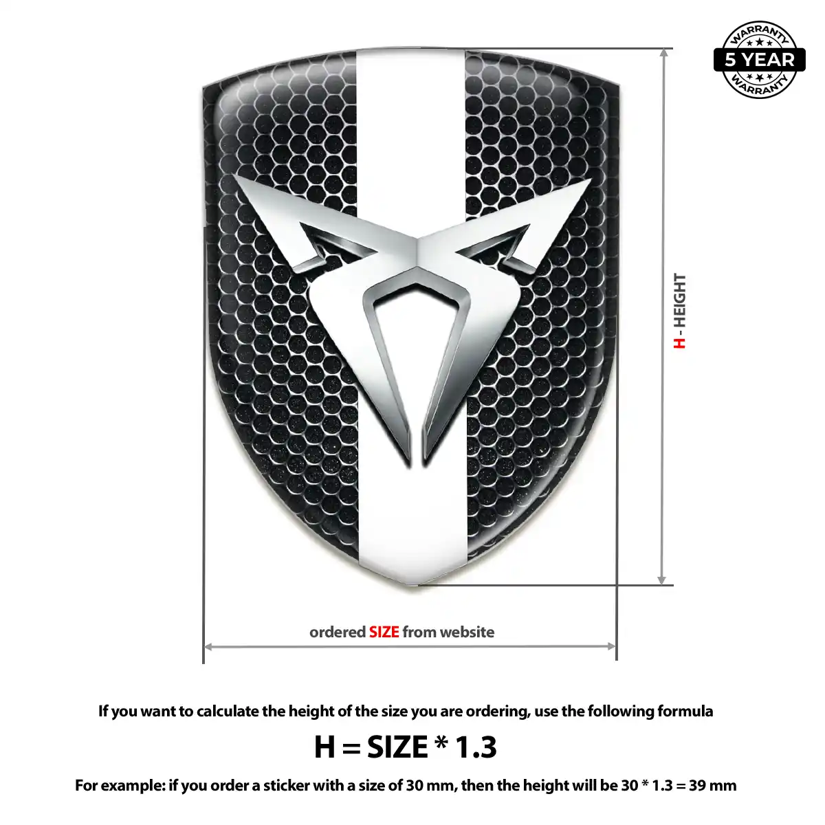 Cupra 3D Domed Sticker Prestige Line