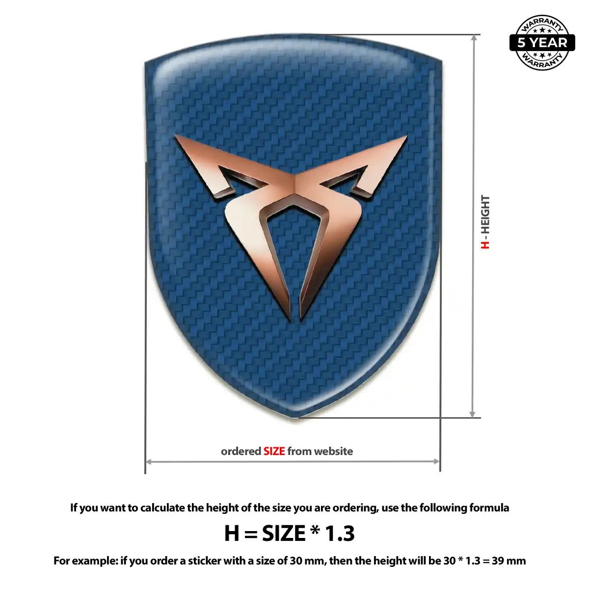 Cupra 3D Domed Sticker Signature Grade