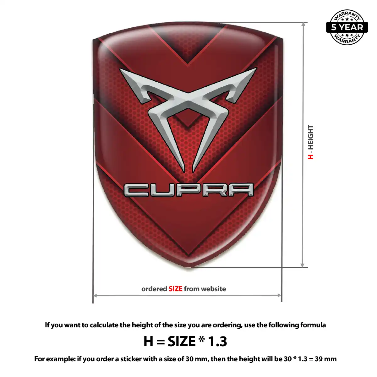 Cupra 3D Emblem Sticker Elite Finish