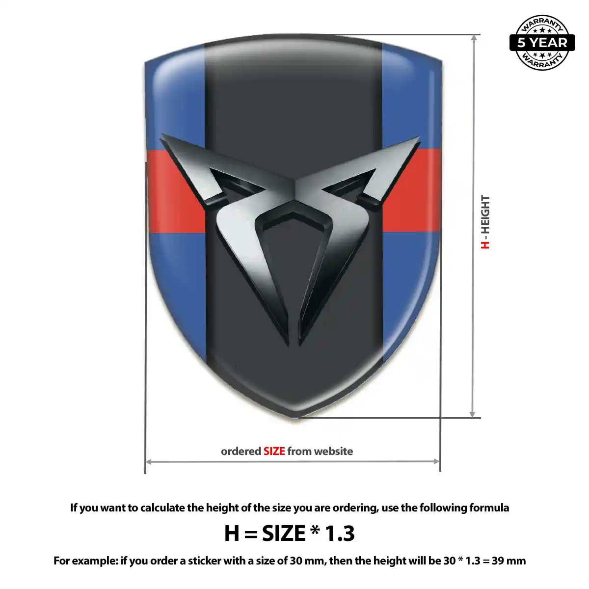 Cupra 3D Emblem Sticker Refined Design