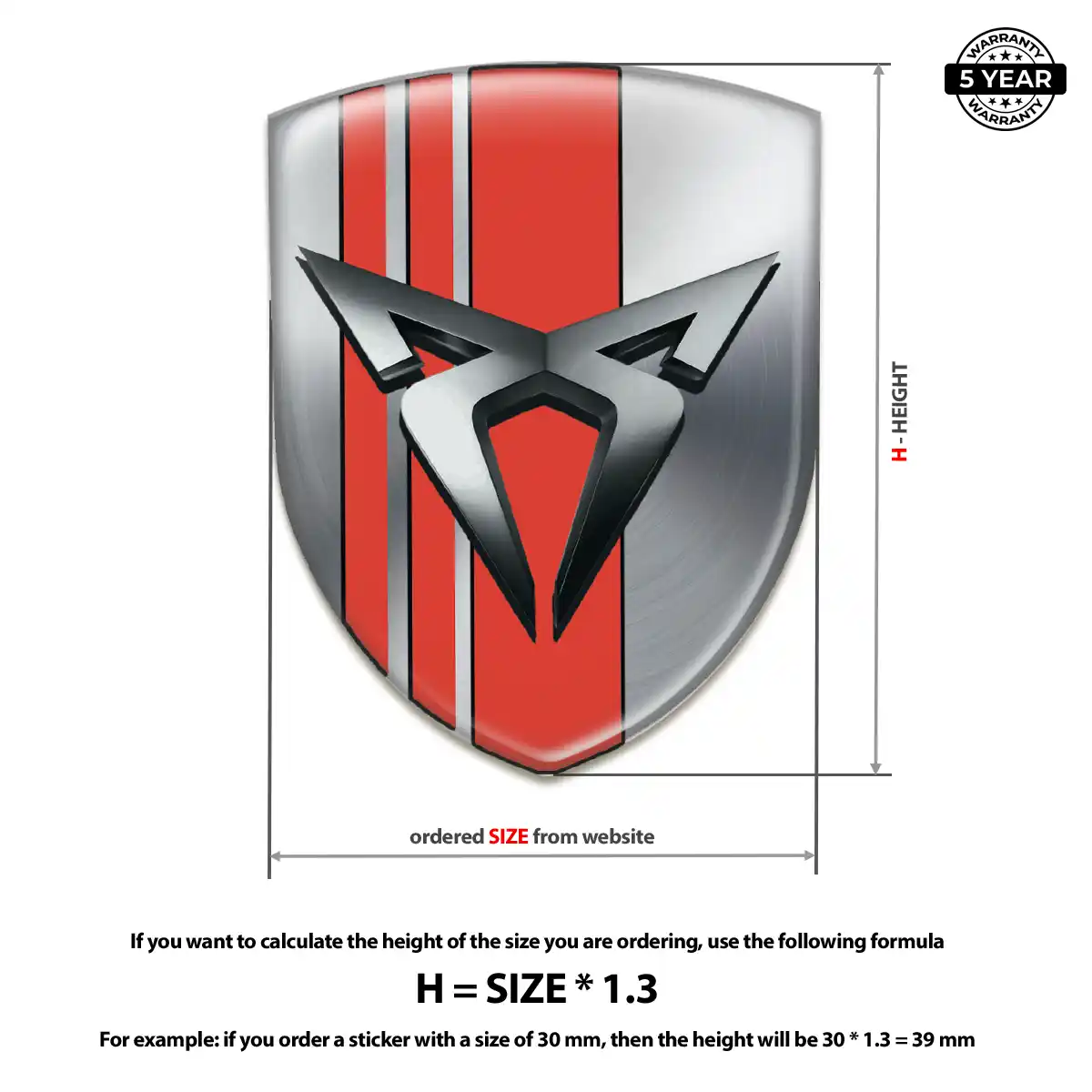 Cupra 3D Emblem Sticker Sleek Style