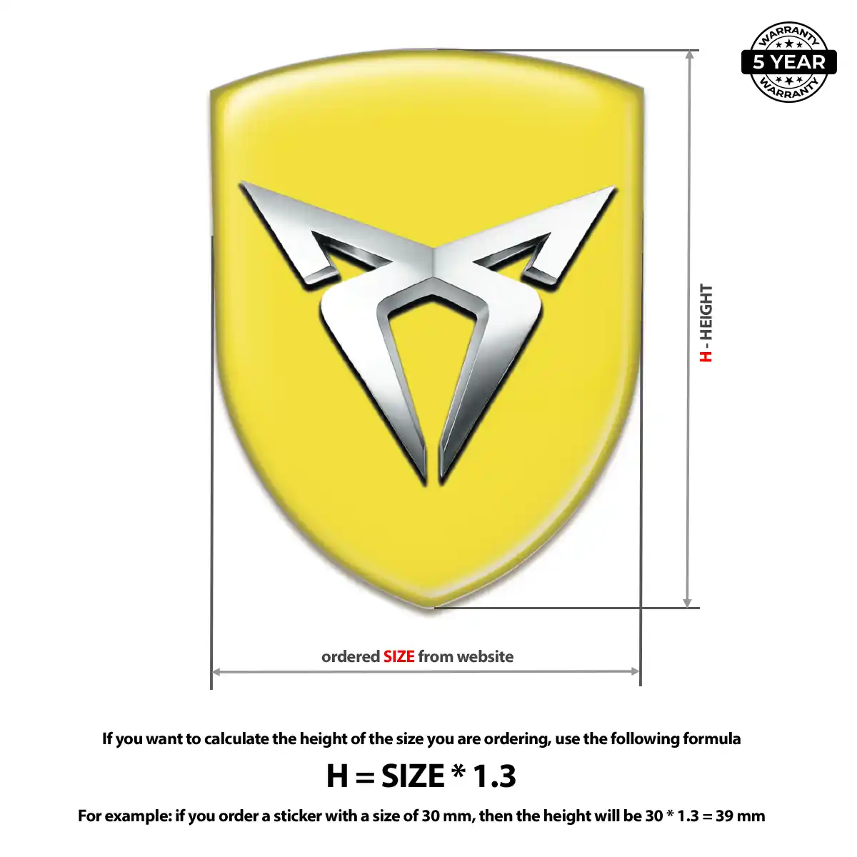 Cupra 3D Gel Sticker Elite Finish