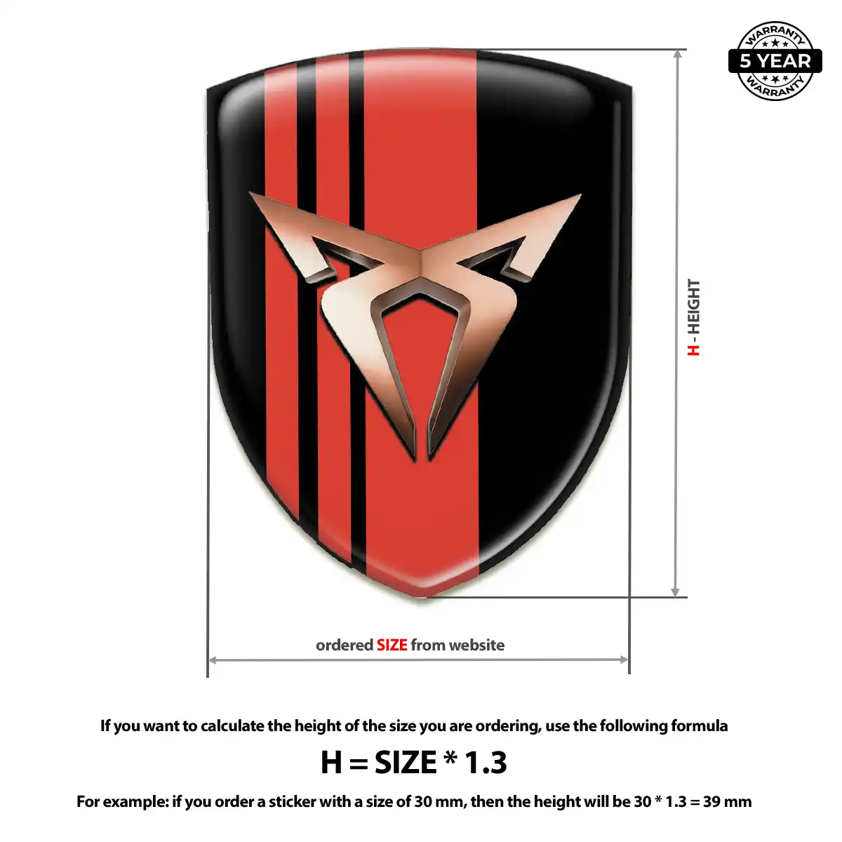 Cupra 3D Gel Sticker Prestige Line