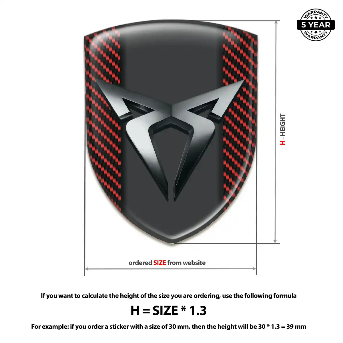 Cupra 3D Gel Sticker Prime Quality