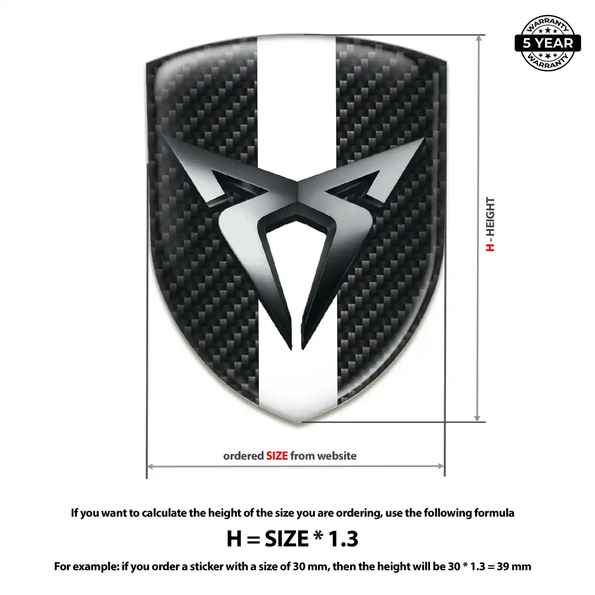 Cupra 3D Gel Sticker Superior Craft
