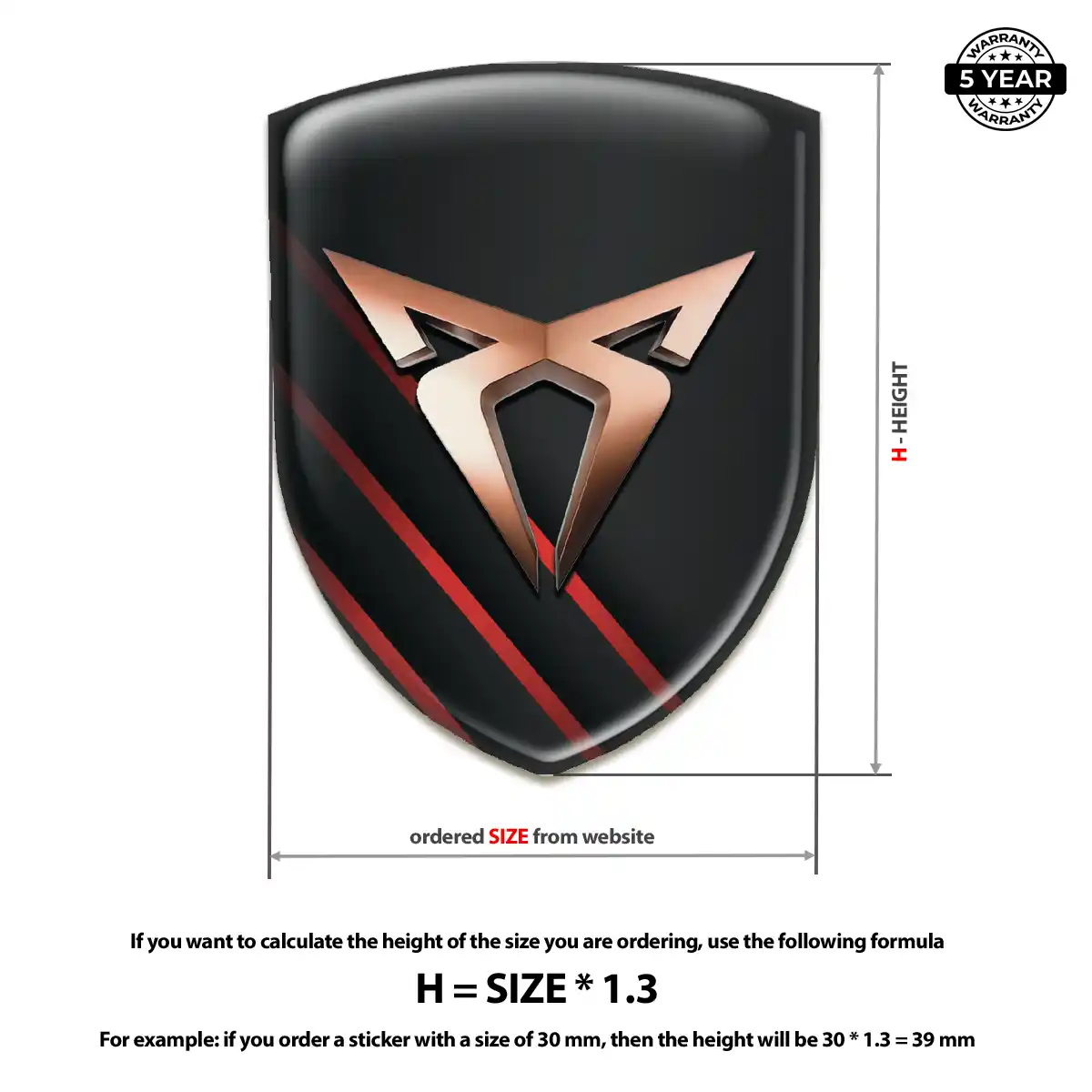 Cupra 3D Logo Sticker Elite Finish
