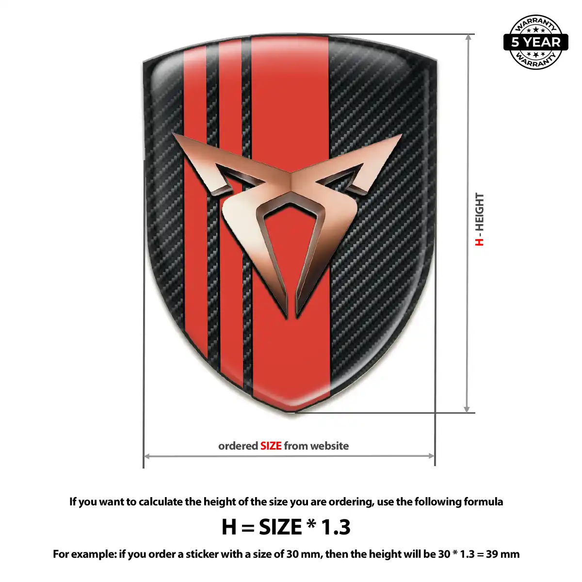 Cupra 3D Logo Sticker Prime Quality