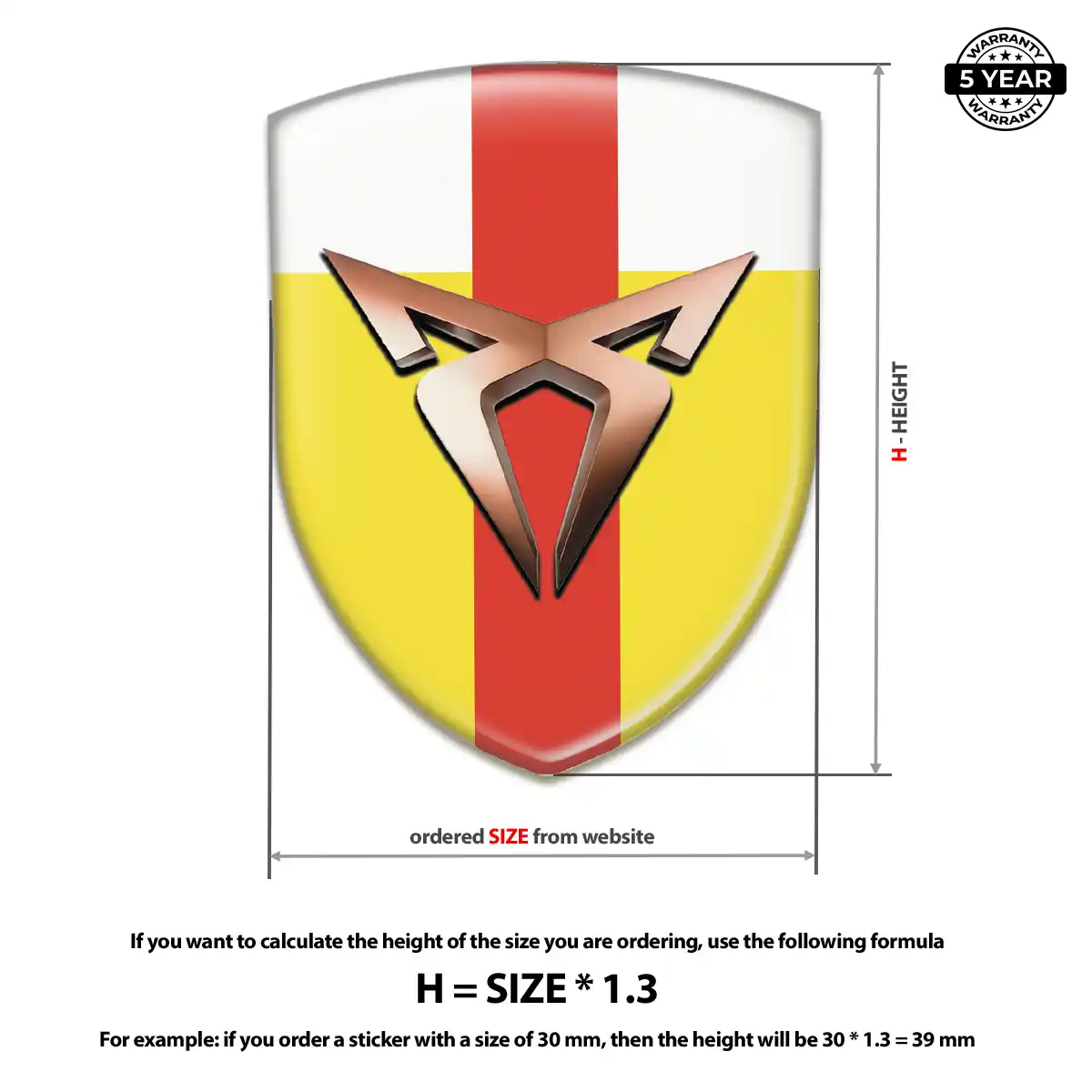 Cupra 3D Logo Sticker Signature Grade