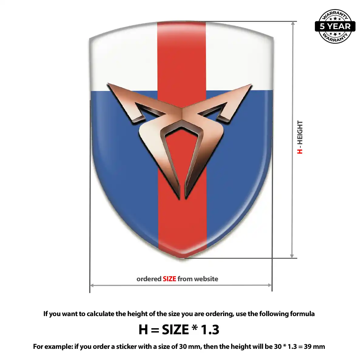 Cupra 3D Logo Sticker Superior Craft