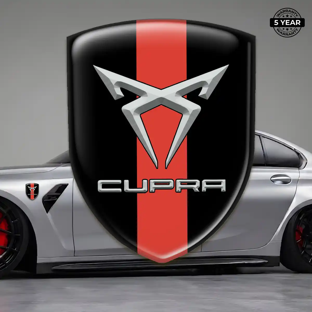 Cupra 3D Resin Sticker Refined Design