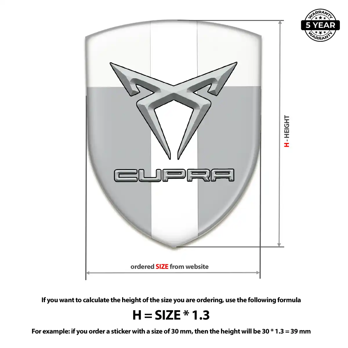 Cupra Automotive Emblem Sticker Elite Finish