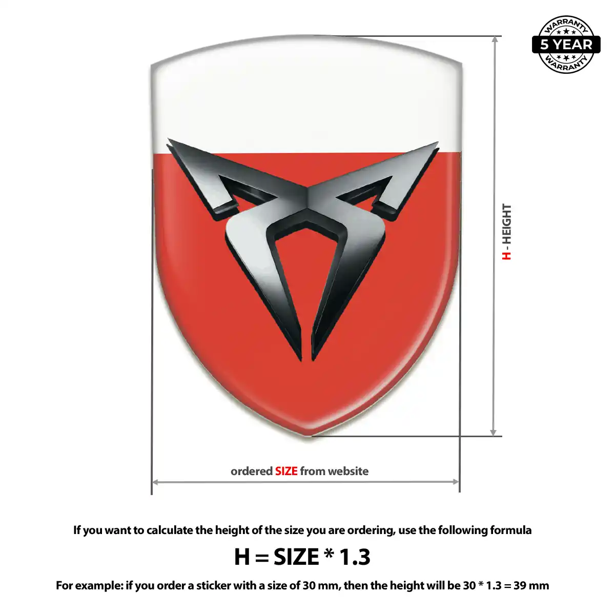 Cupra Automotive Emblem Sticker Prime Quality