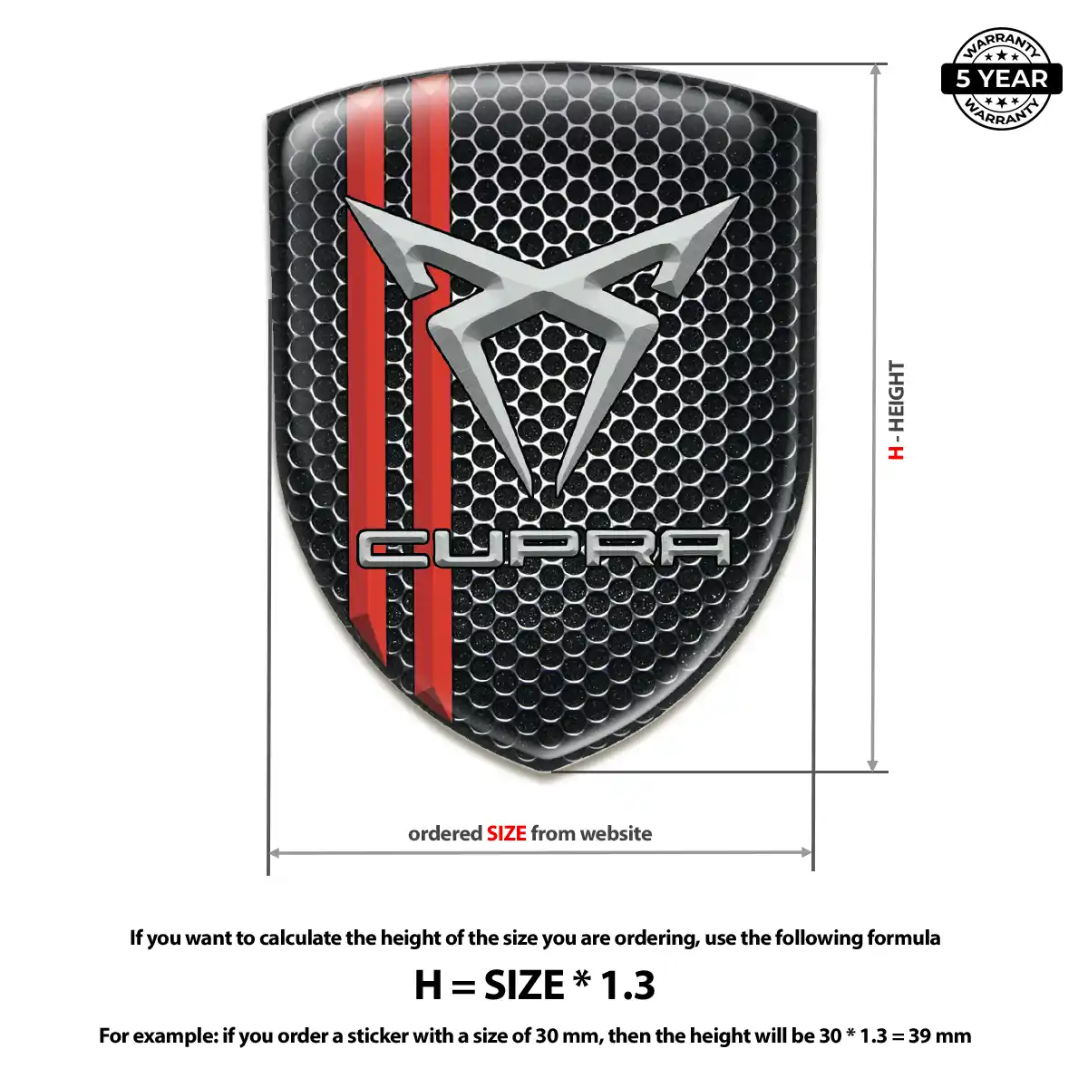Cupra Automotive Emblem Sticker Refined Design
