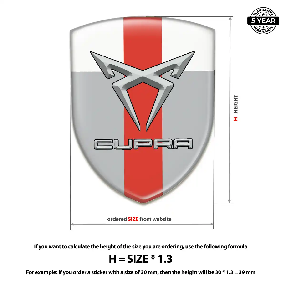 Cupra Automotive Emblem Sticker Superior Craft