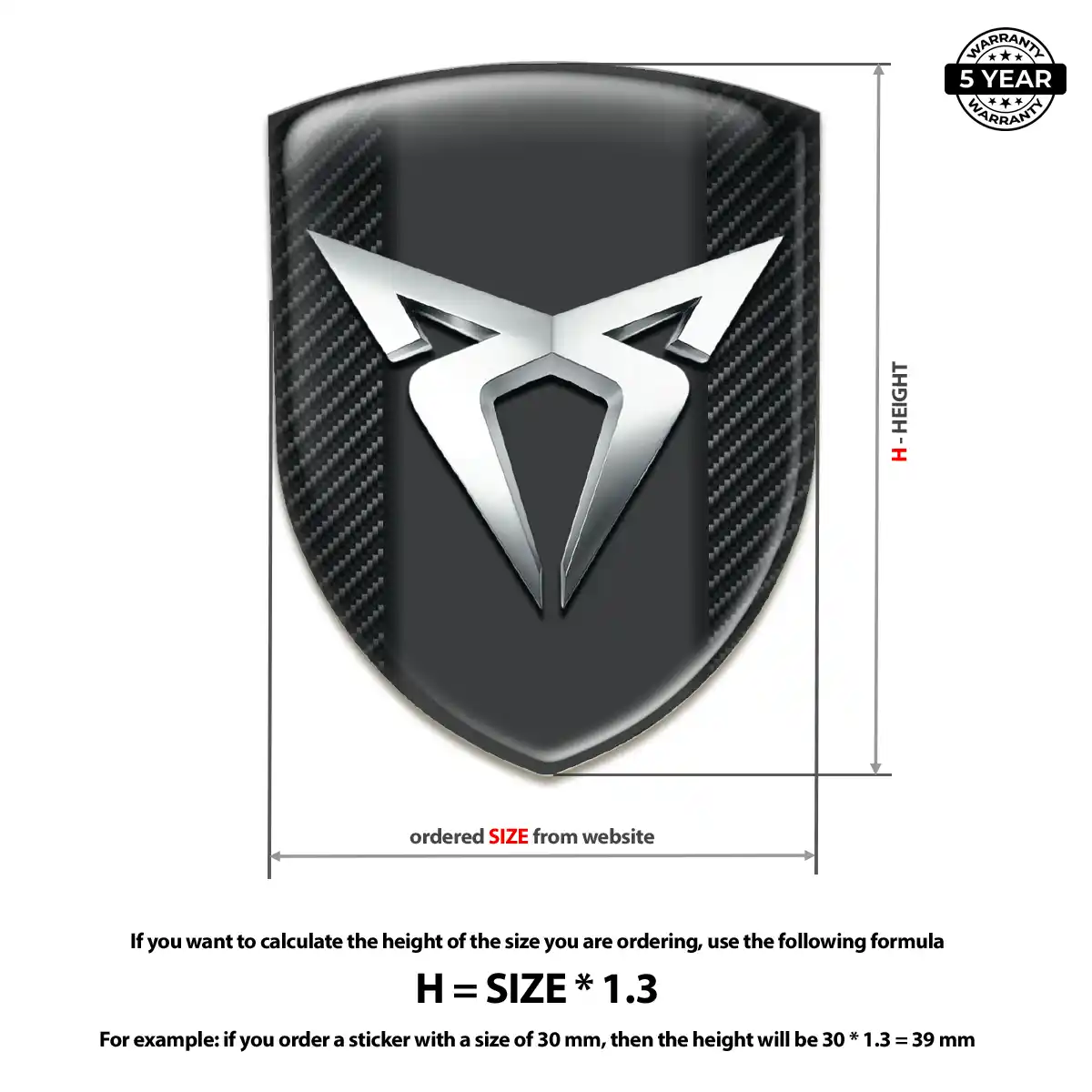 Cupra Automotive Logo Sticker Elite Finish