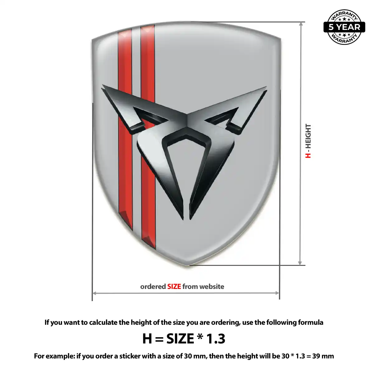 Cupra Automotive Logo Sticker Refined Design