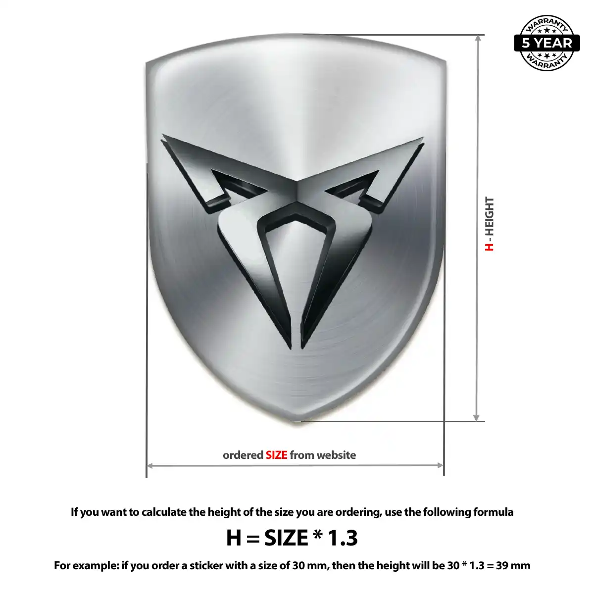 Cupra Automotive Logo Sticker Signature Grade