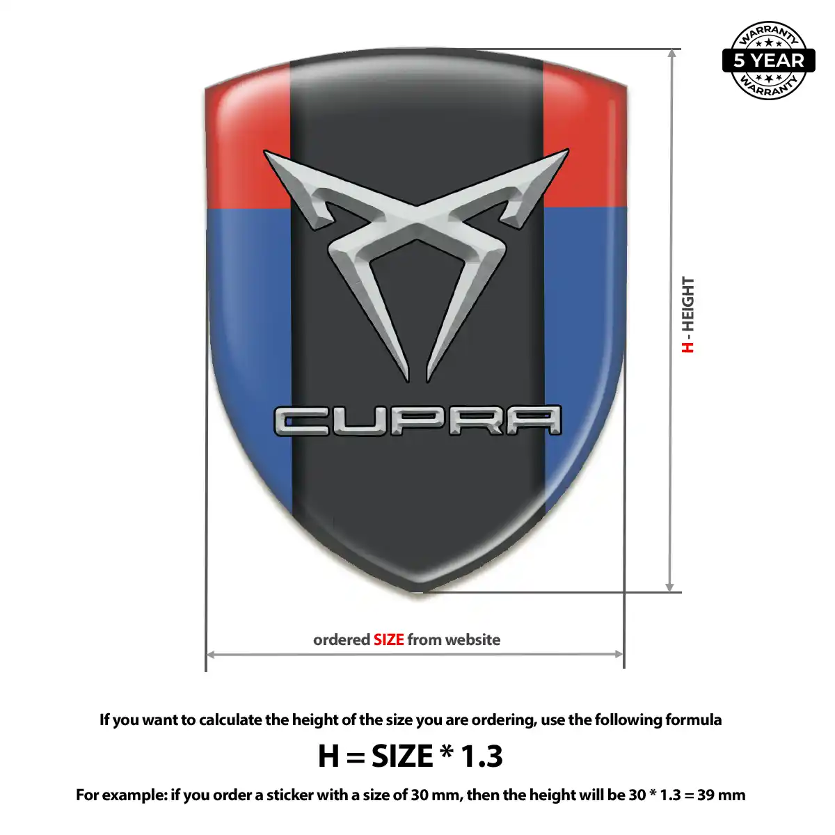 Cupra Automotive Resin Decal Elite Finish
