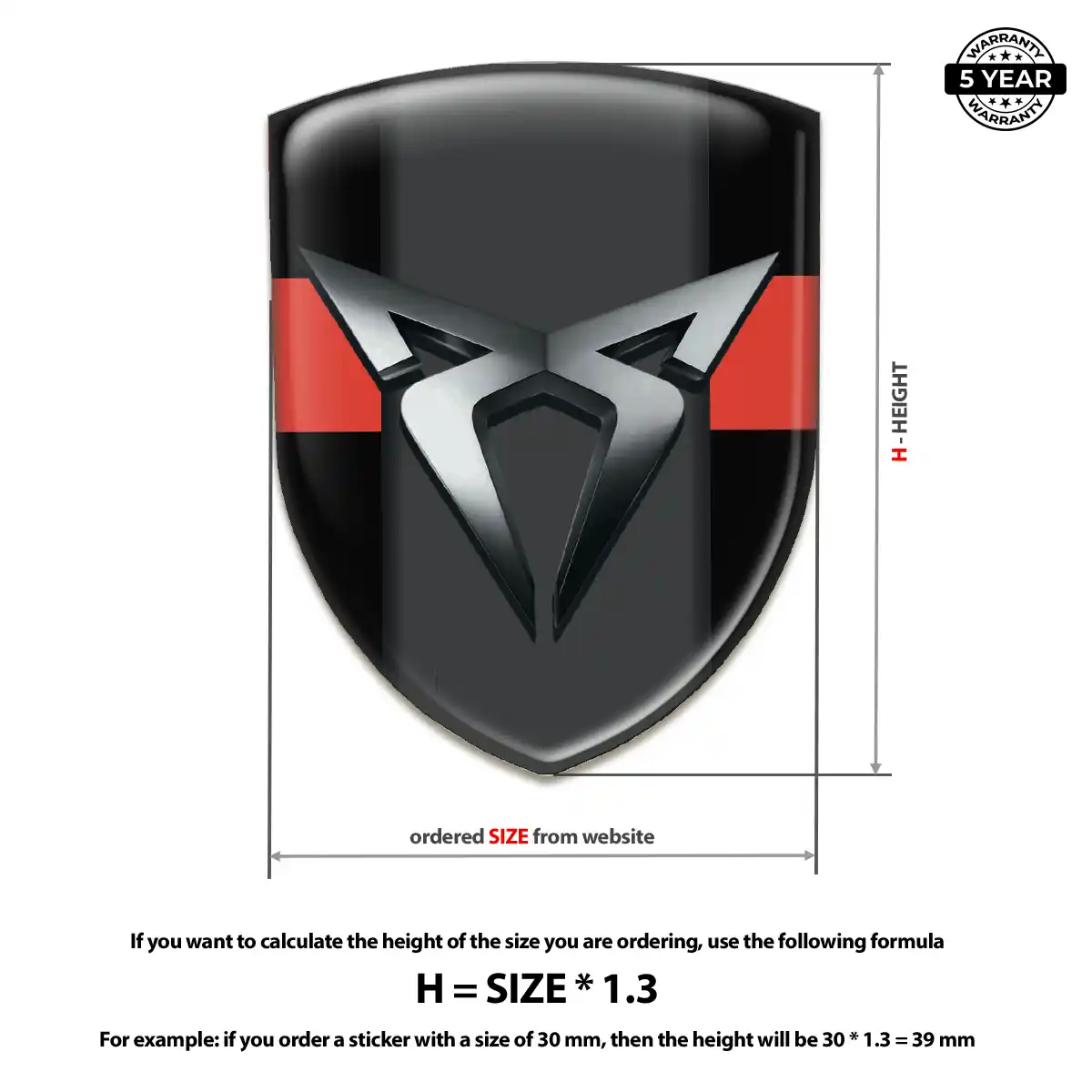 Cupra Automotive Resin Decal Refined Design