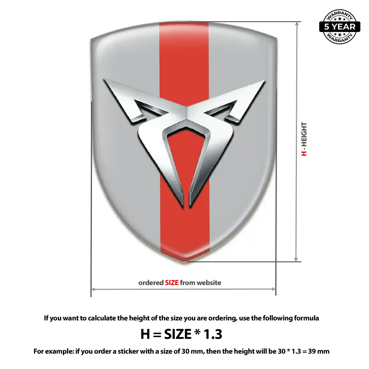 Cupra Automotive Resin Decal Sleek Style