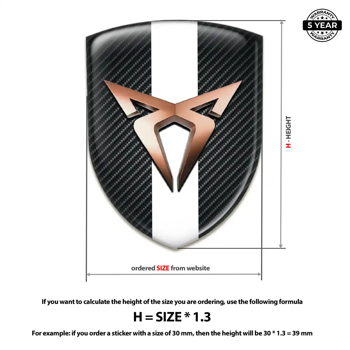 Cupra Badge Sleek Style