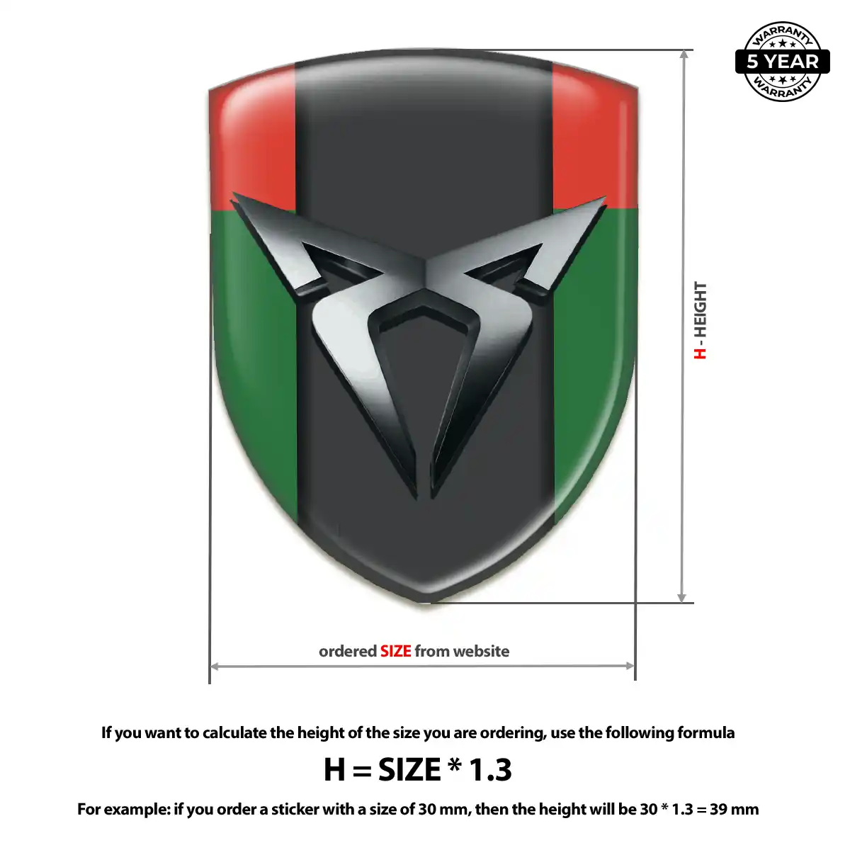 Cupra Car Badge Sticker Elite Finish