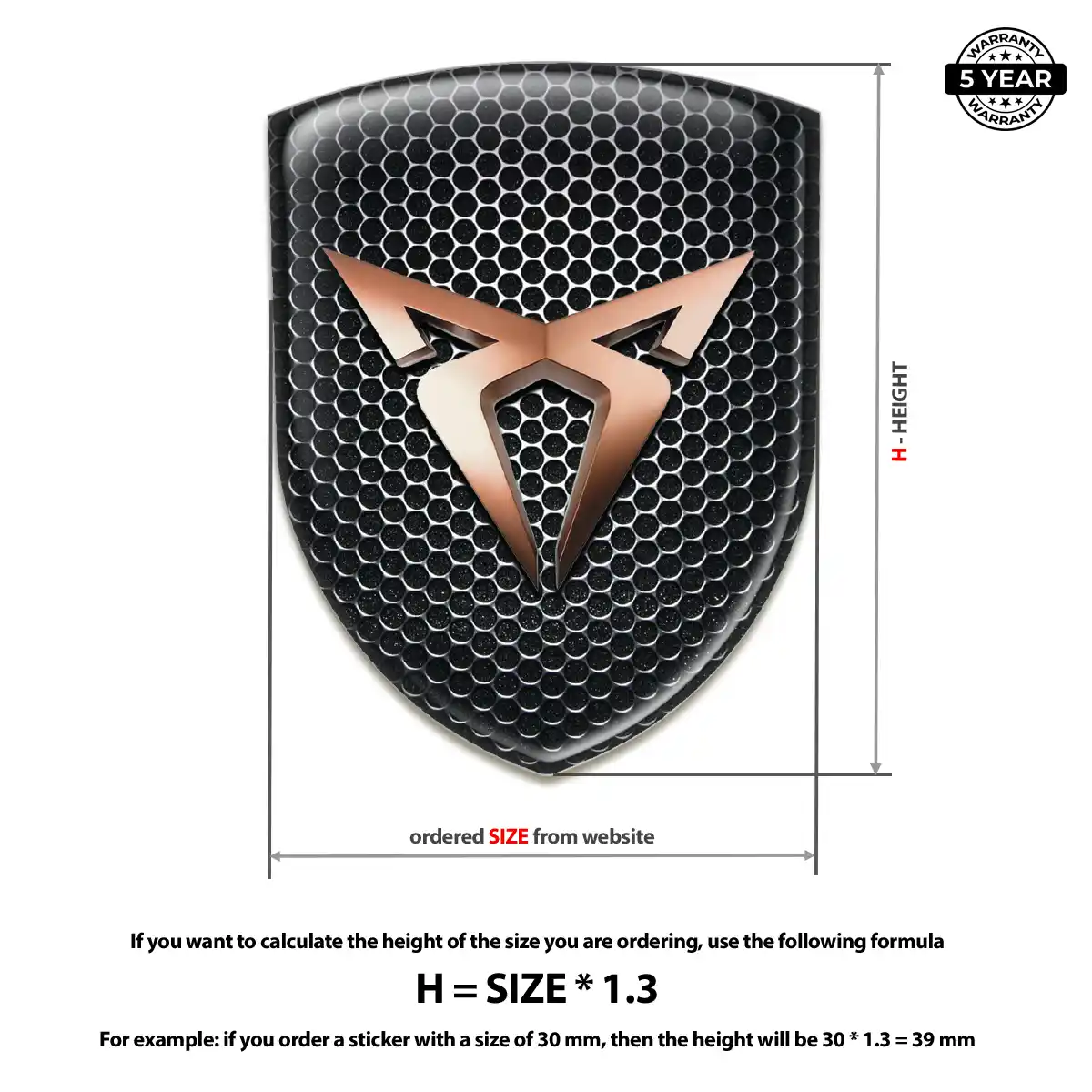 Cupra Car Badge Sticker Refined Design