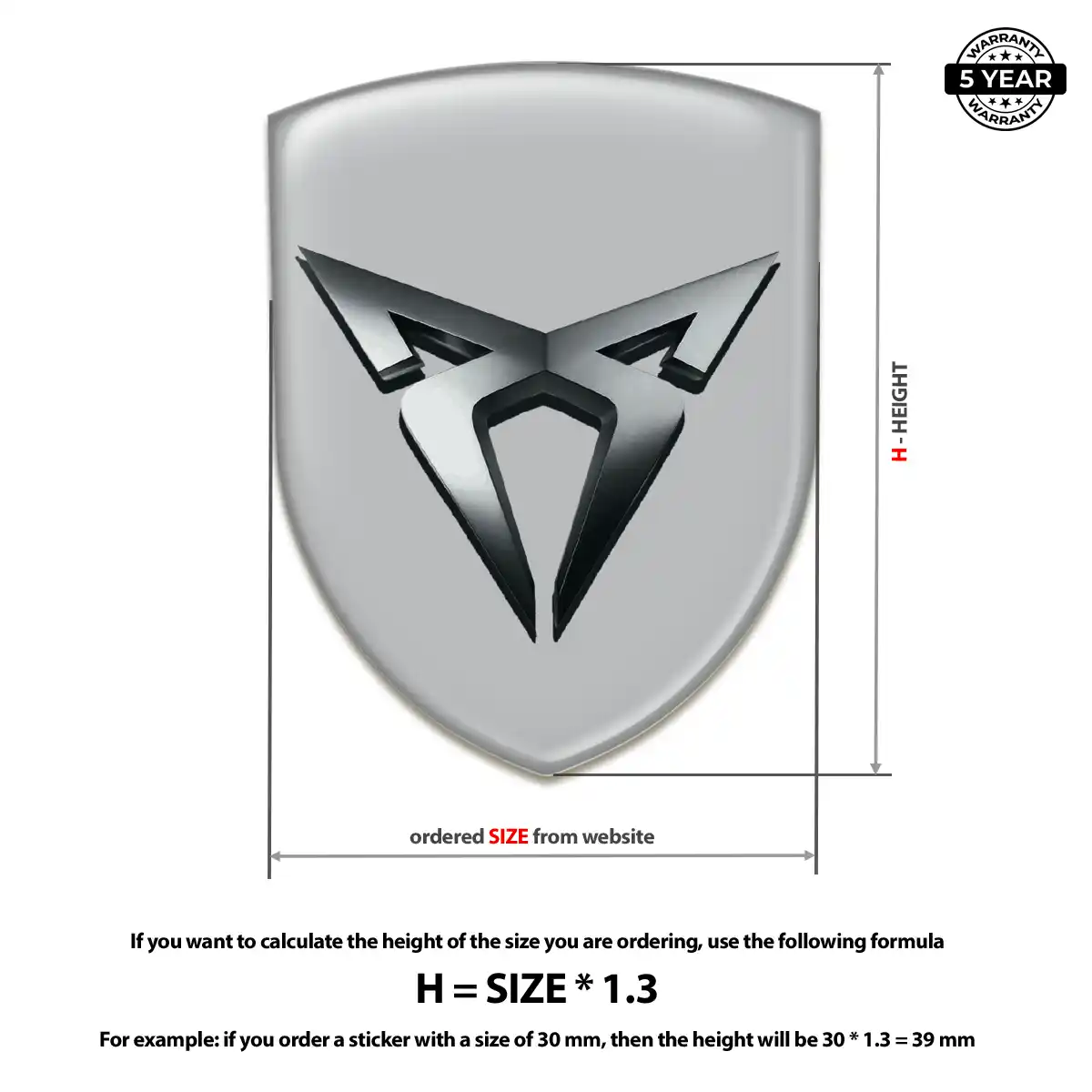 Cupra Car Badge Sticker Sleek Style
