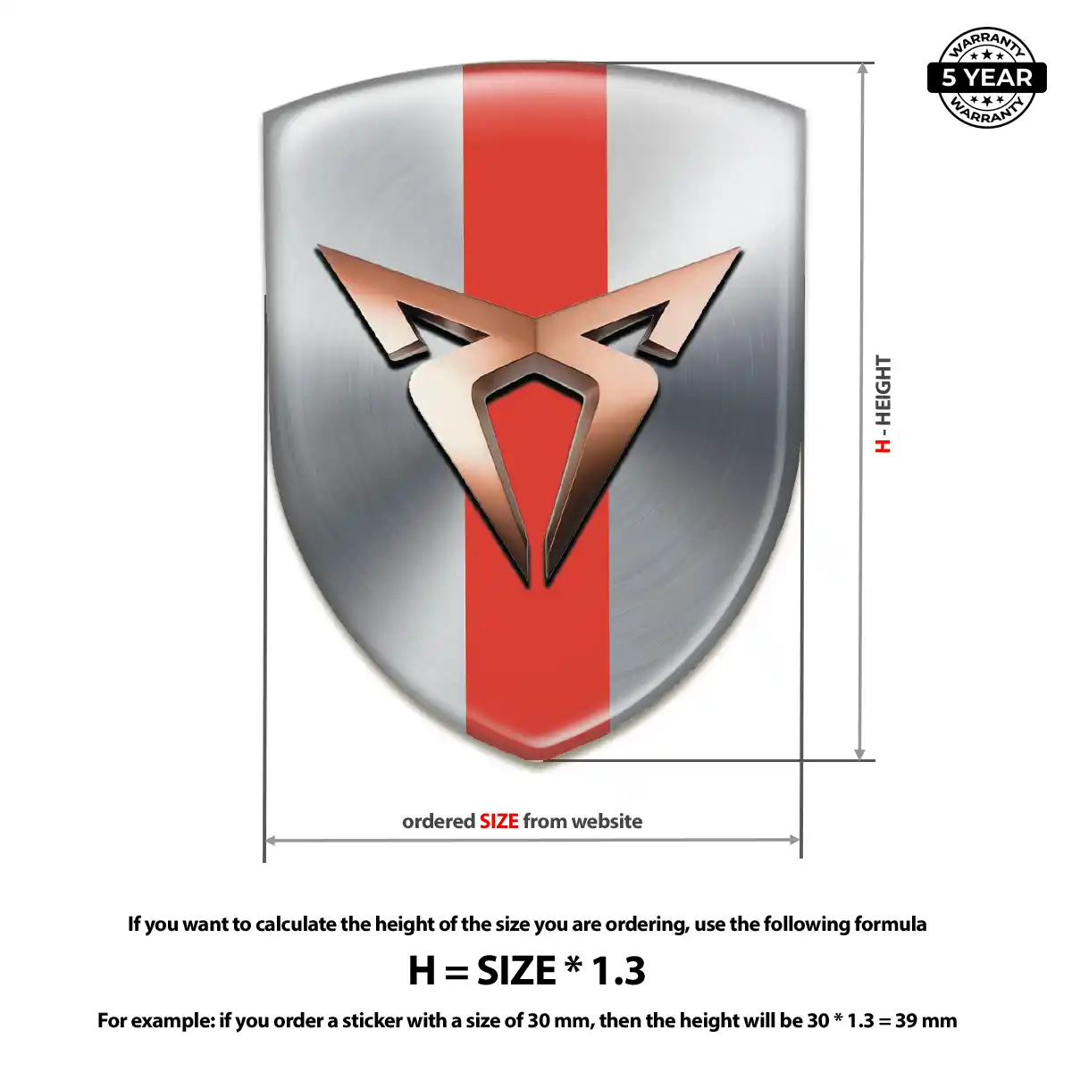 Cupra Car Badge Sticker Superior Craft