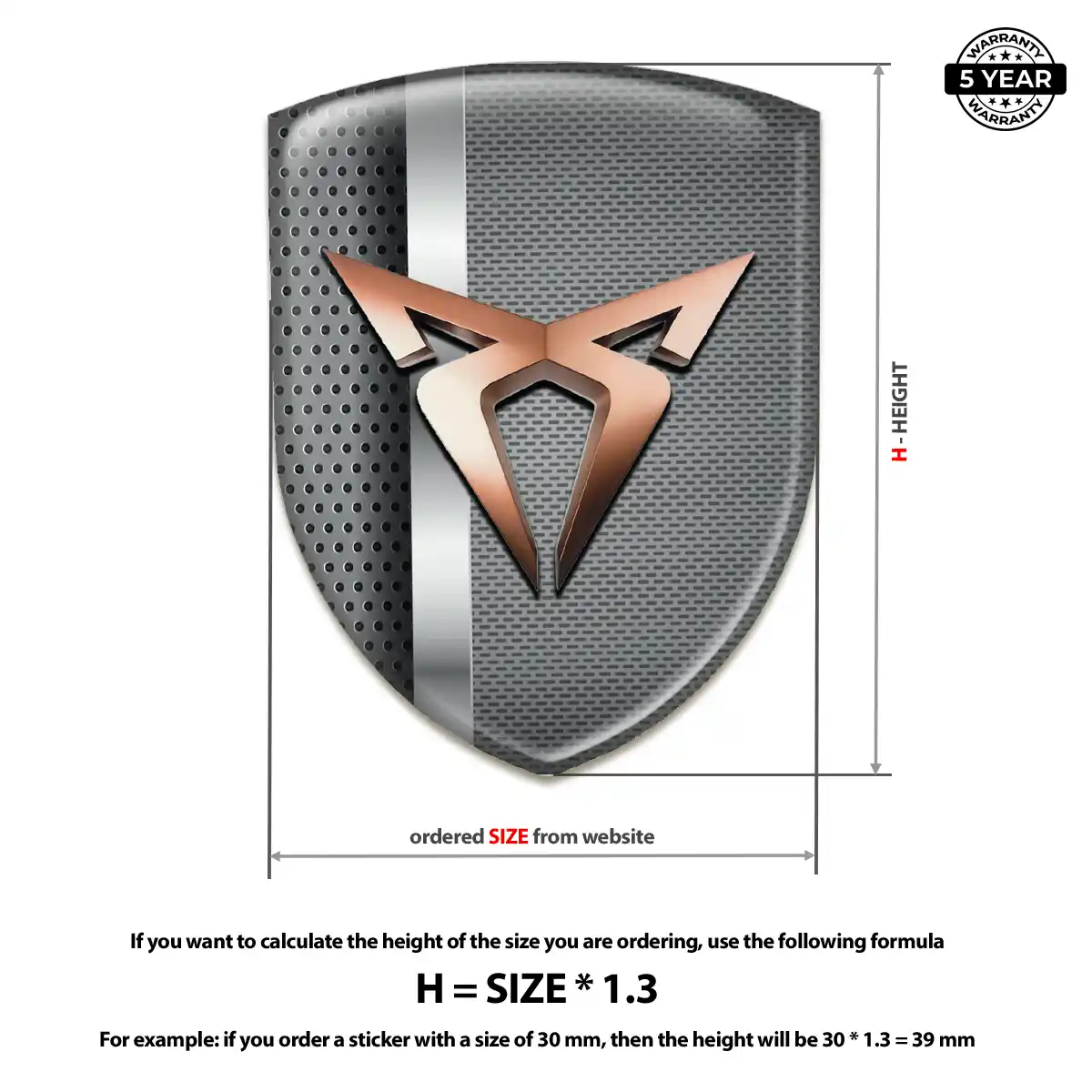 Cupra Car Emblem Decal Refined Design