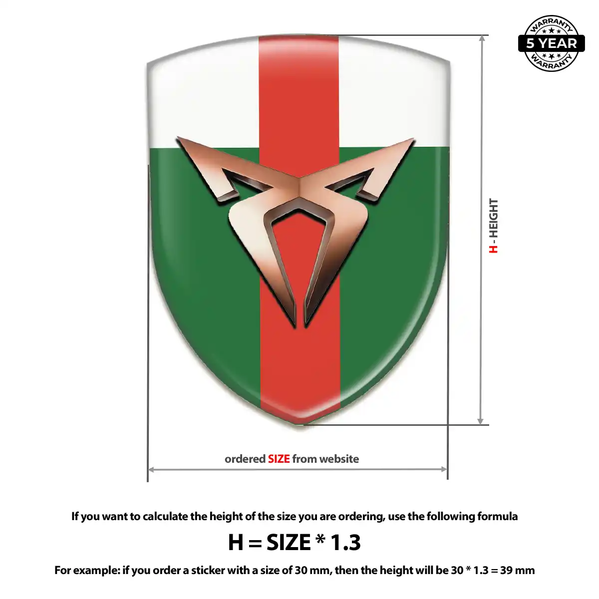 Cupra Car Emblem Decal Signature Grade