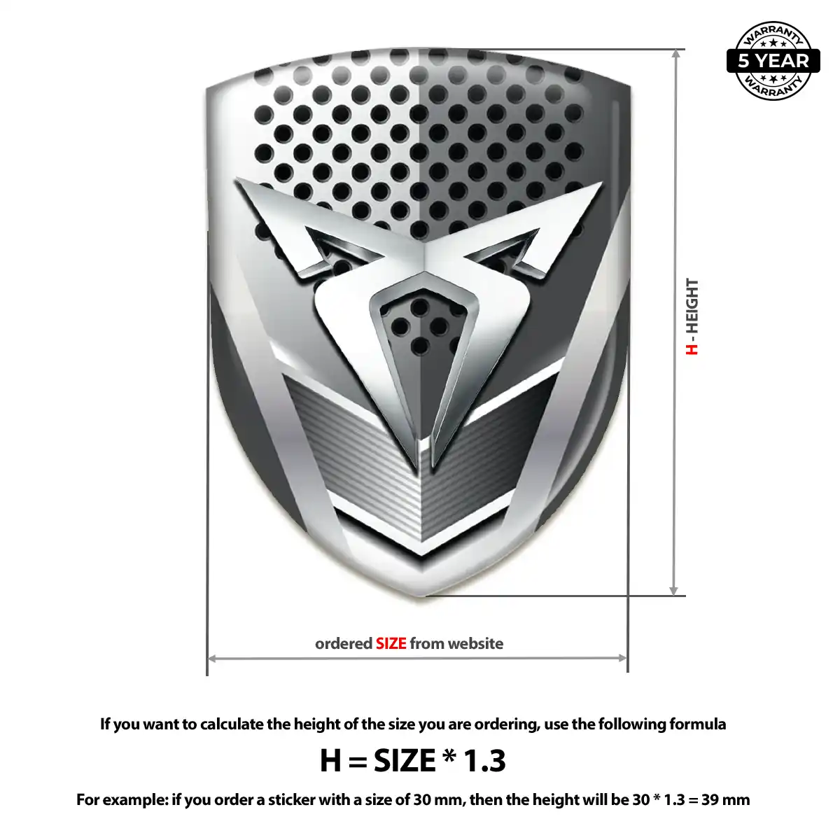 Cupra Car Emblem Decal Sleek Style