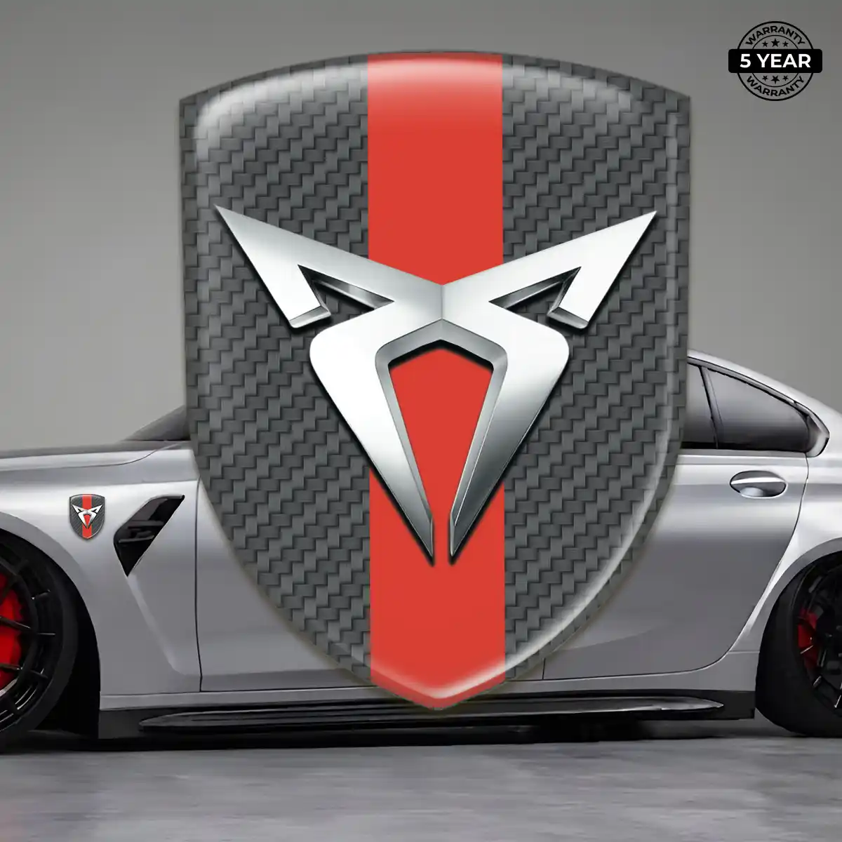Cupra Car Emblem Overlay Refined Design