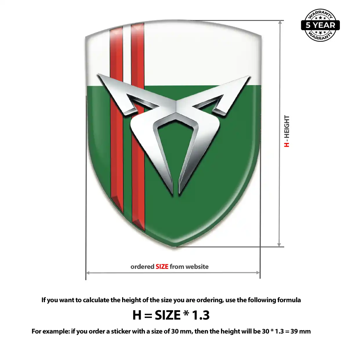 Cupra Car Emblem Overlay Signature Grade