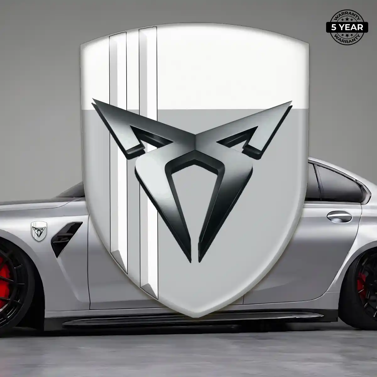 Cupra Car Emblem Overlay Sleek Style