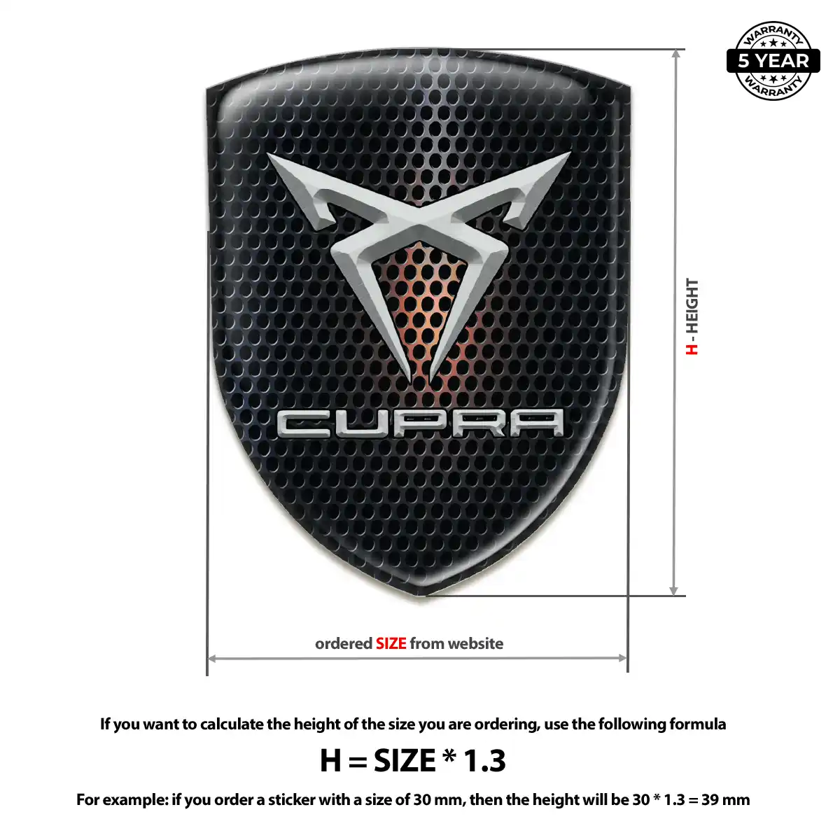 Cupra Car Emblem Sticker Prime Quality