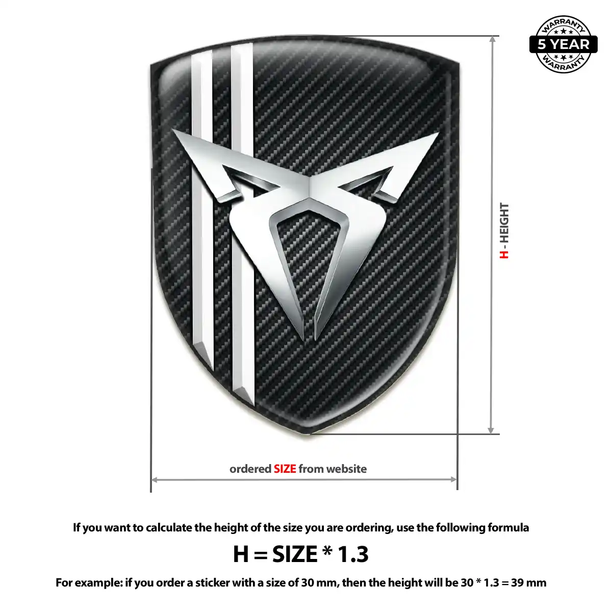 Cupra Car Emblem Sticker Refined Design