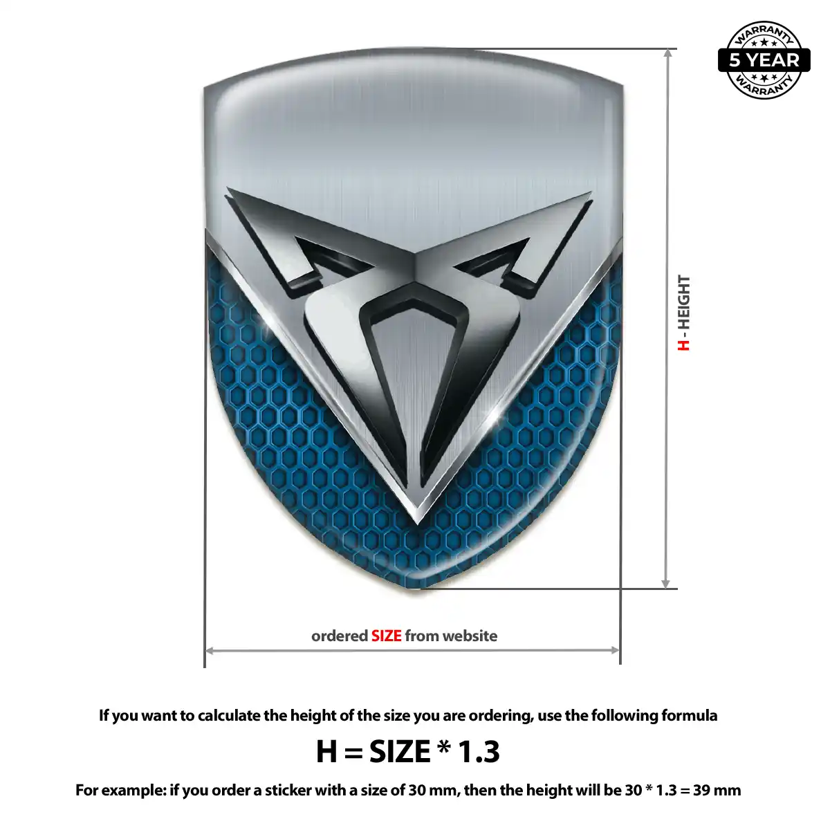 Cupra Car Emblem Sticker Signature Grade