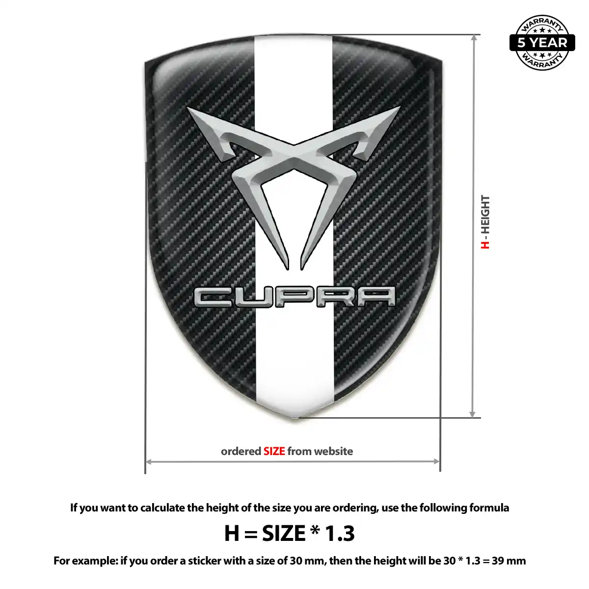 Cupra Car Emblem Sticker Superior Craft