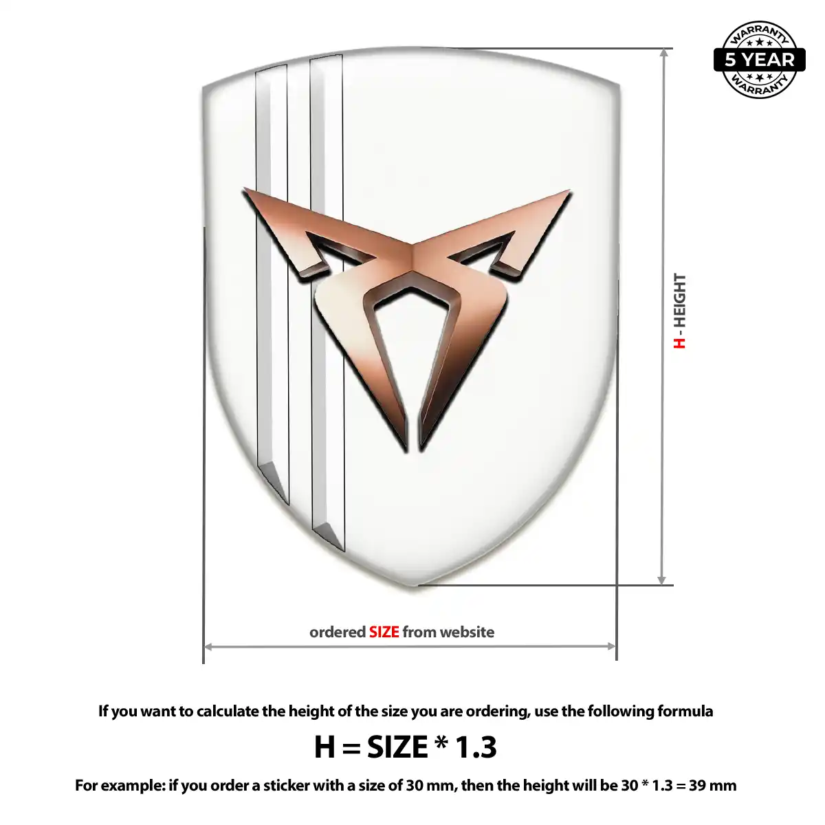 Cupra Car Logo Decal Signature Grade