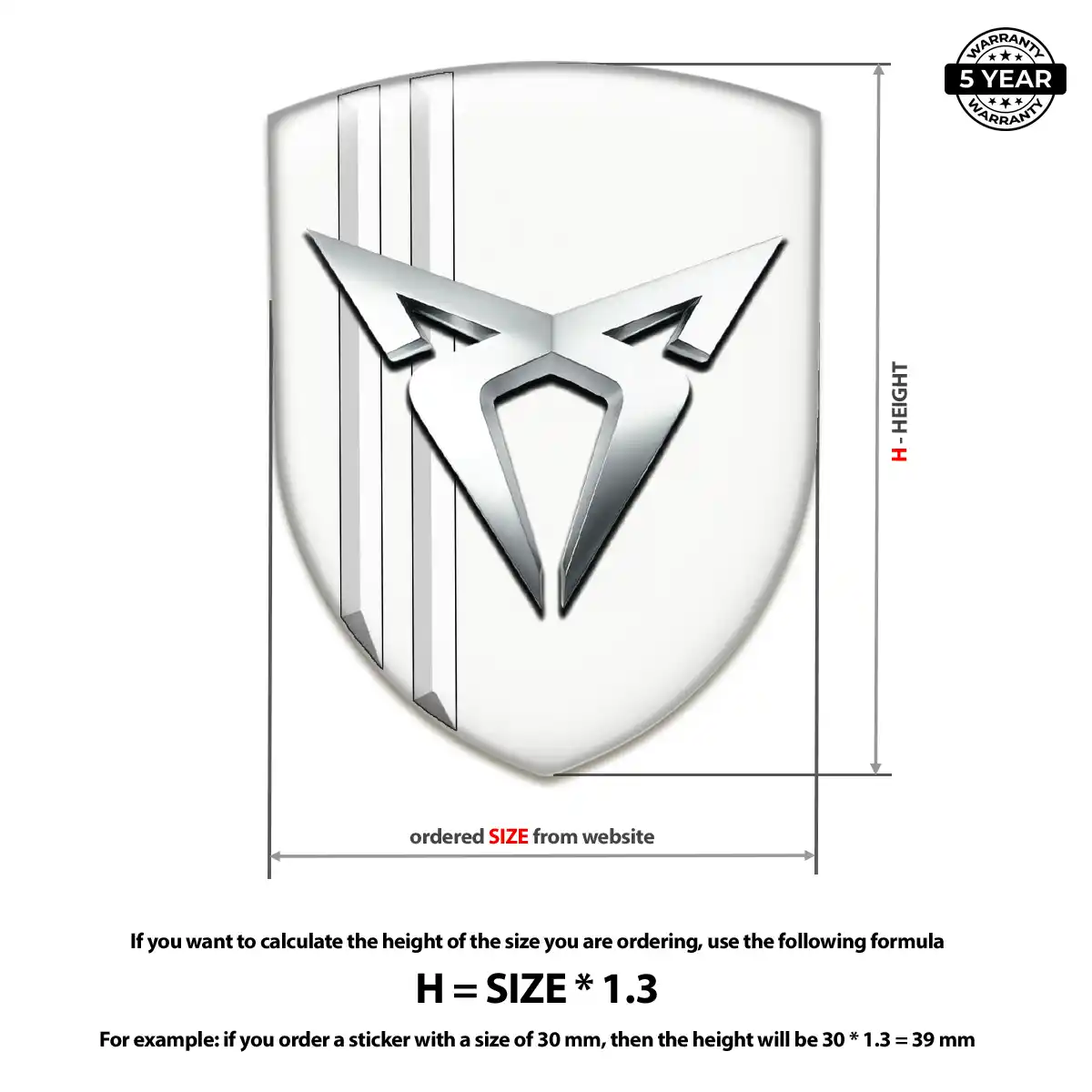 Cupra Crest Logo Emblem Elite Finish