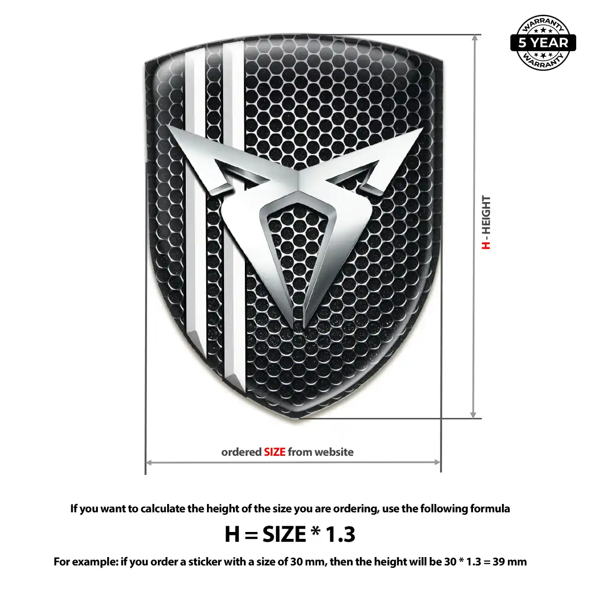 Cupra Crest Logo Emblem Prestige Line