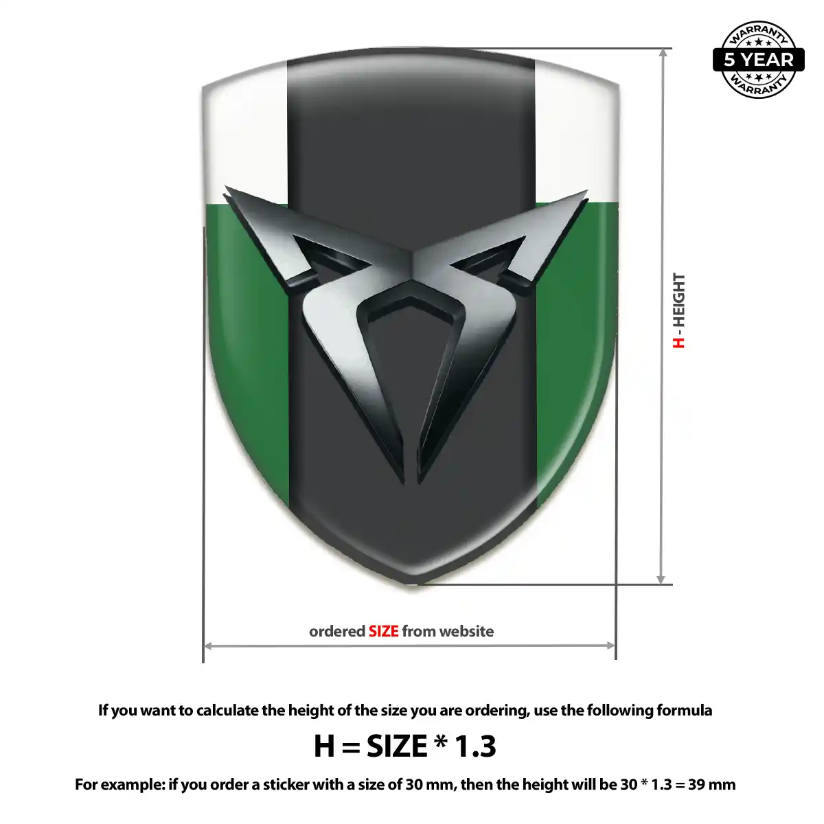 Cupra Domed Badge Elite Finish