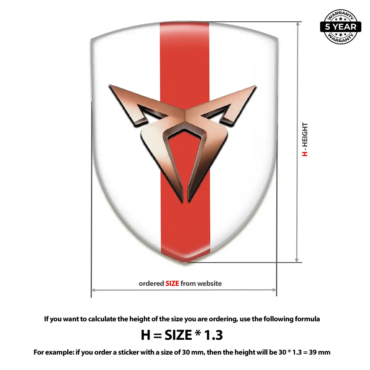 Cupra Domed Badge Refined Design